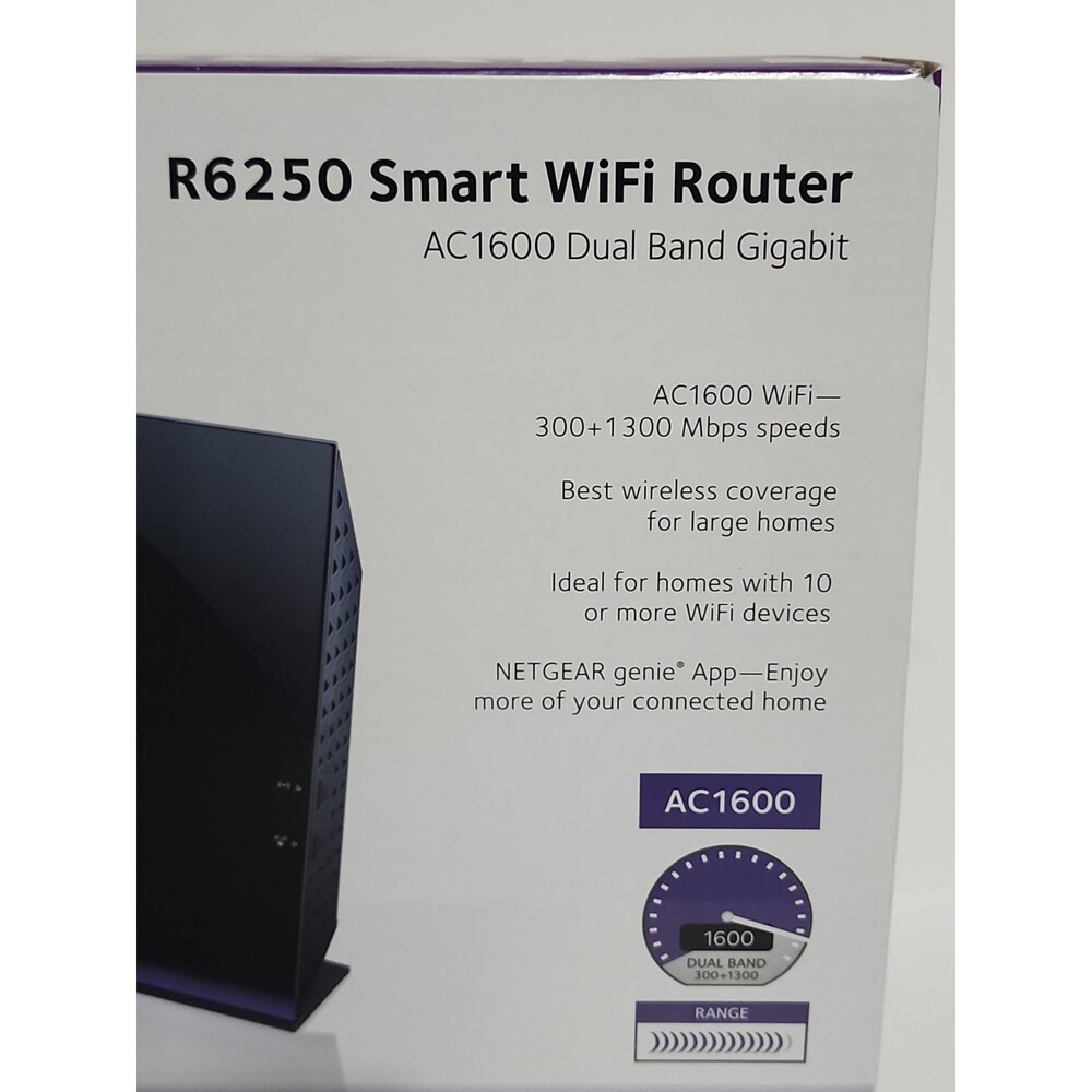 NETGEAR R6250 Smart WiFi Router AC1600 Dual Band Gigabit - Picture 2 of 13